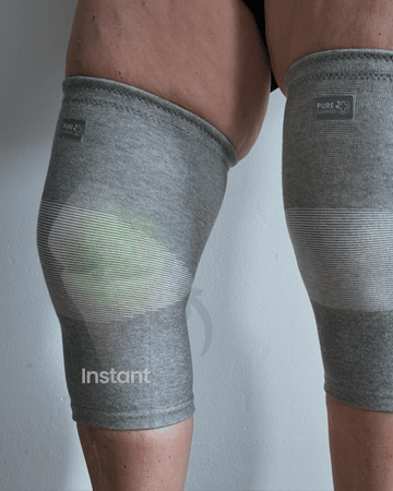 PureCompress Bamboo Knee Sleeve in use